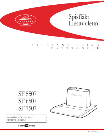 ELEKTRO HELIOS SF 6507, SF 7507 User manual ELEKTRO HELIOS SF 6507, SF 7507 User manual