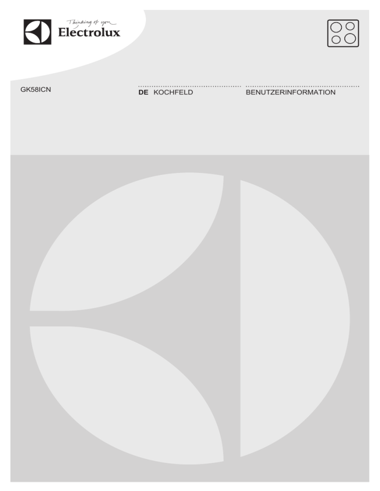 Electrolux GK58ICN User manual Electrolux GK58ICN User manual