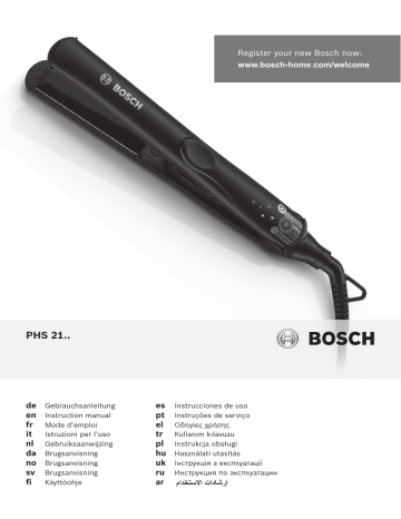 Bosch PHS2102/01, PHS2102, PHS2105/01 Instruction manual Bosch PHS2102/01, PHS2102, PHS2105/01 Instruction manual