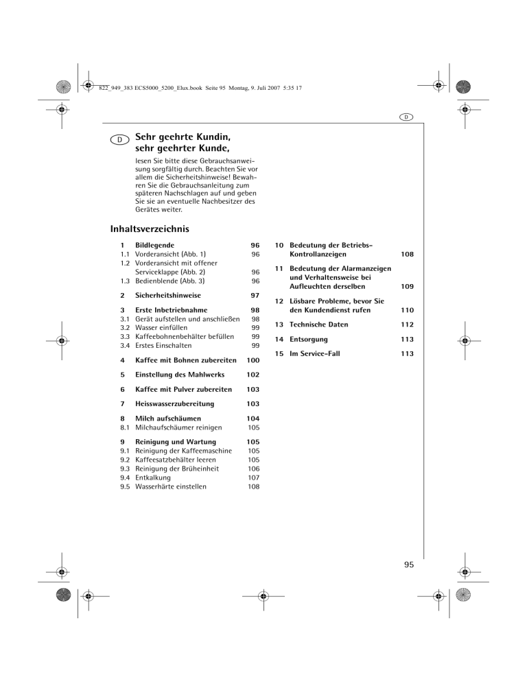 Electrolux CS5200, ECS5000, ECS5200 User manual Electrolux CS5200, ECS5000, ECS5200 User manual