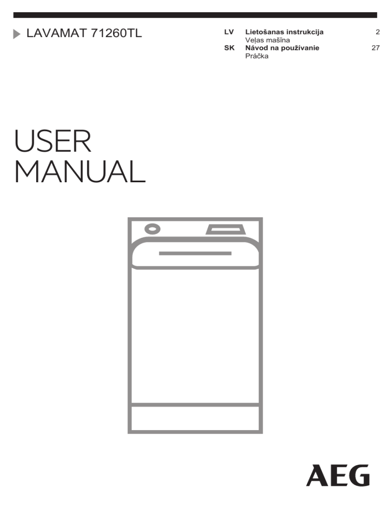 AEG L71260TL User manual AEG L71260TL User manual