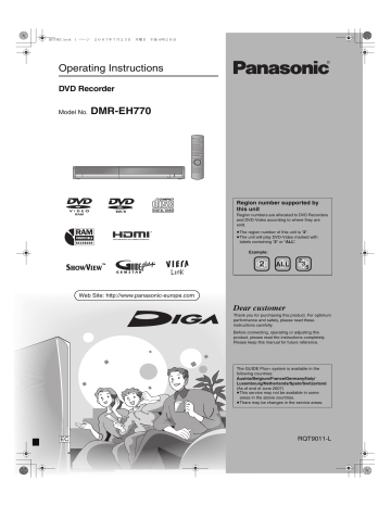 Panasonic DMREH770 Operating Instructions | Manualzz Panasonic DMREH770 Operating Instructions | Manualzz