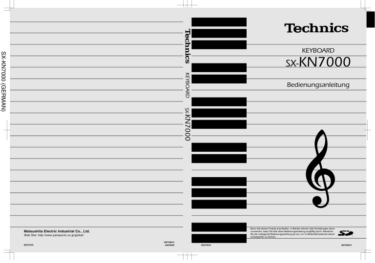 Panasonic SXKN7000 Operating instructions Panasonic SXKN7000 Operating instructions