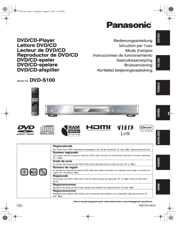 Panasonic DVDS100 Operating Instructions | Manualzz