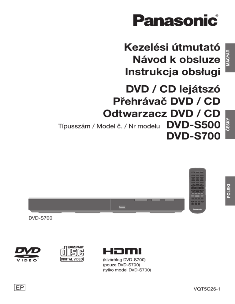 Panasonic DVDS700EP, DVDS500EP Operating instructions Panasonic DVDS700EP, DVDS500EP Operating instructions