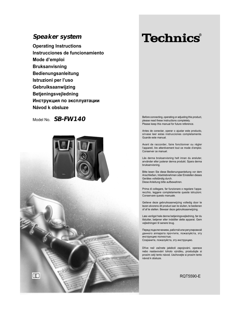 Panasonic SBFW140 Operating instructions Panasonic SBFW140 Operating instructions