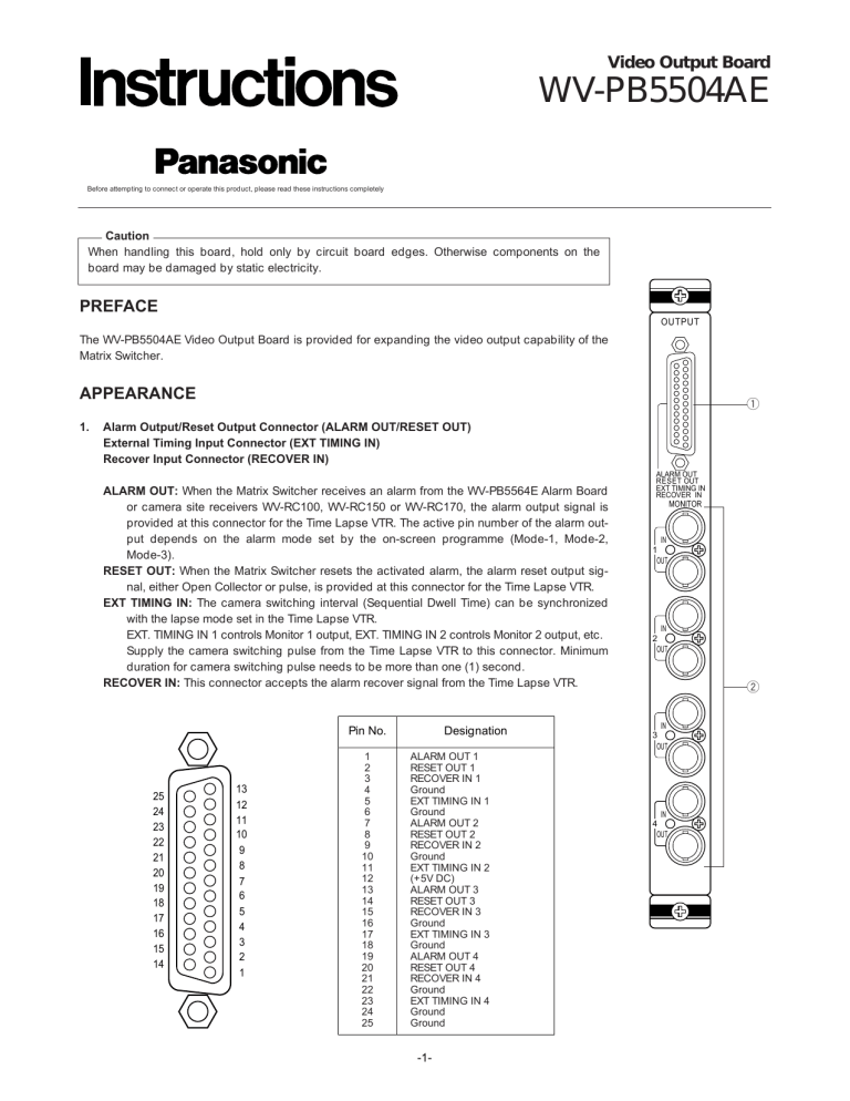 Panasonic WJSX550_SERIES Operating instructions Panasonic WJSX550_SERIES Operating instructions