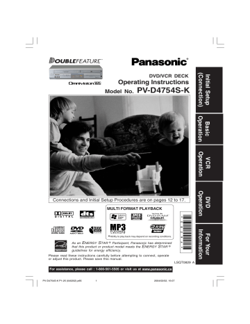 Panasonic PVD4754SK Operating instructions Panasonic PVD4754SK Operating instructions