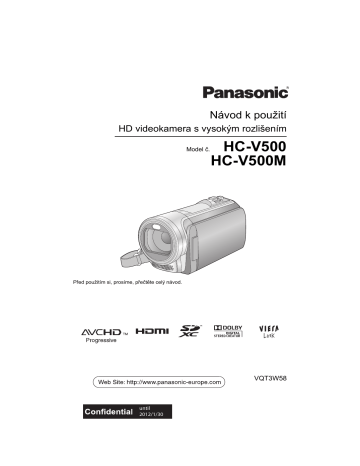 Panasonic HCV500EP Operativní instrukce | Manualzz Panasonic HCV500EP Operativní instrukce | Manualzz