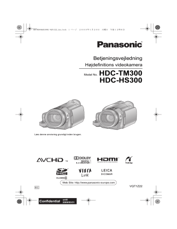 Panasonic HDCHS300, HDCTM300 Operating instructions Panasonic HDCHS300, HDCTM300 Operating instructions