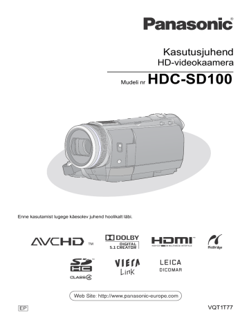 Panasonic HDCSD100 Operating instructions Panasonic HDCSD100 Operating instructions
