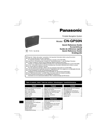 Panasonic CNGP50TC Operating instructions Panasonic CNGP50TC Operating instructions
