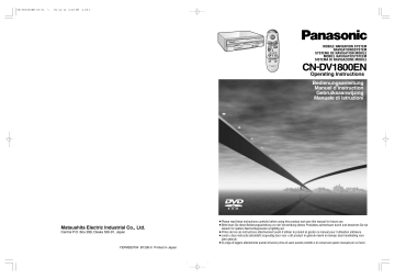 Panasonic CNDV1800EN Operating instructions Panasonic CNDV1800EN Operating instructions