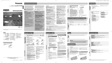 Panasonic CQC1315N, CQC1325N Operating instructions Panasonic CQC1315N, CQC1325N Operating instructions
