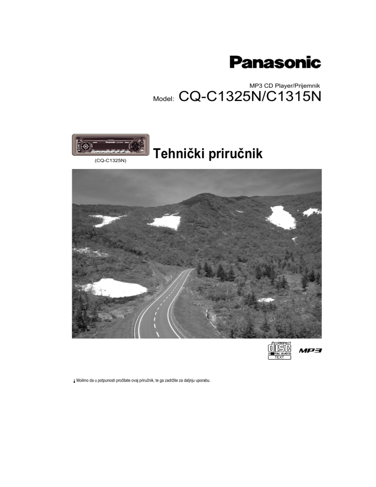 Panasonic CQC1315N, CQC1325N Operating instructions Panasonic CQC1315N, CQC1325N Operating instructions