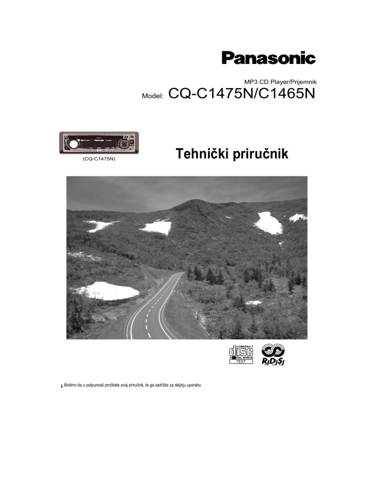 Panasonic CQC1475N, CQC1465N Operating instructions Panasonic CQC1475N, CQC1465N Operating instructions