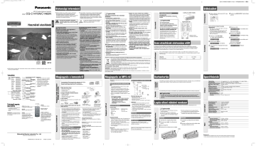 Panasonic CQC1475N, CQC1465N Operating instructions Panasonic CQC1475N, CQC1465N Operating instructions