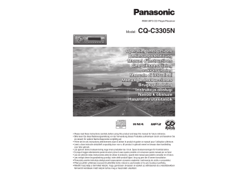 Panasonic CQC3305N Operating instructions Panasonic CQC3305N Operating instructions