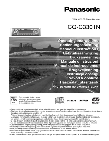 Panasonic CQC3301N Operating instructions Panasonic CQC3301N Operating instructions