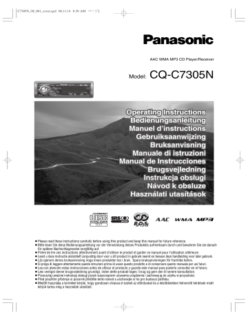 Panasonic CQC7305N Operating instructions Panasonic CQC7305N Operating instructions