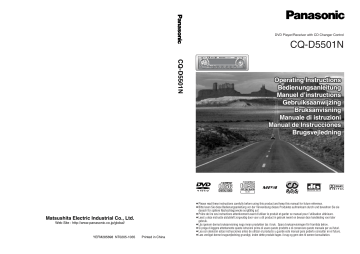 Panasonic CQD5501N Operating instructions Panasonic CQD5501N Operating instructions