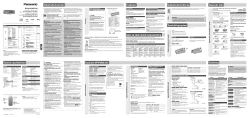 Panasonic CQRX300N, CQRX400N, CQRX101N, CQRX200N, CQRX103N, CQRX102N Operating instructions Panasonic CQRX300N, CQRX400N, CQRX101N, CQRX200N, CQRX103N, CQRX102N Operating instructions