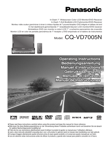 Panasonic CQVD7005N Operating instructions Panasonic CQVD7005N Operating instructions