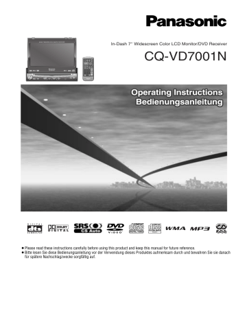 Panasonic CQVD7001N Operating instructions Panasonic CQVD7001N Operating instructions