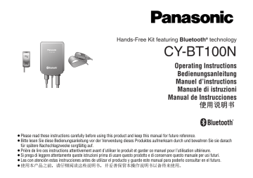 Panasonic CYBT100N Operating instructions Panasonic CYBT100N Operating instructions