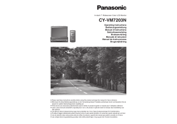 Panasonic CYVM7203N Operating instructions Panasonic CYVM7203N Operating instructions