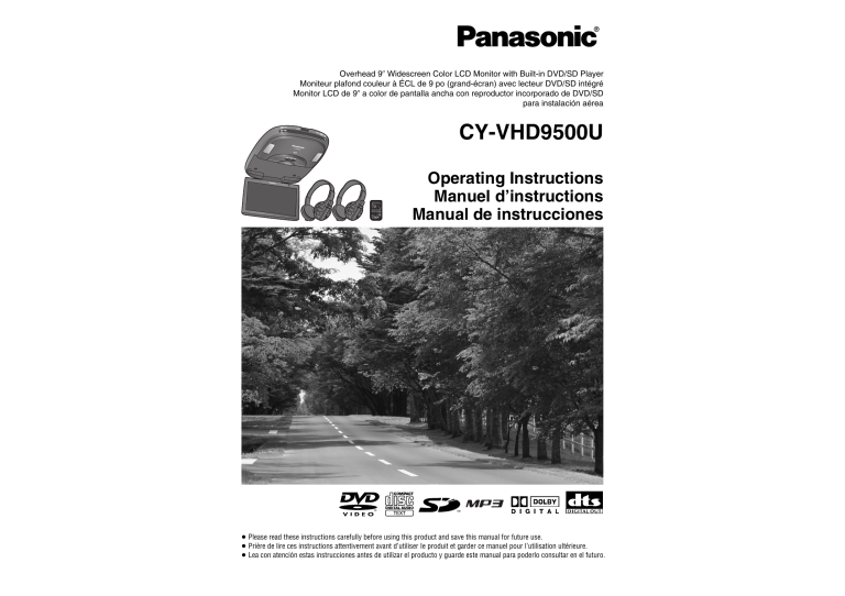 Panasonic CYVHD9500U Operating instructions Panasonic CYVHD9500U Operating instructions