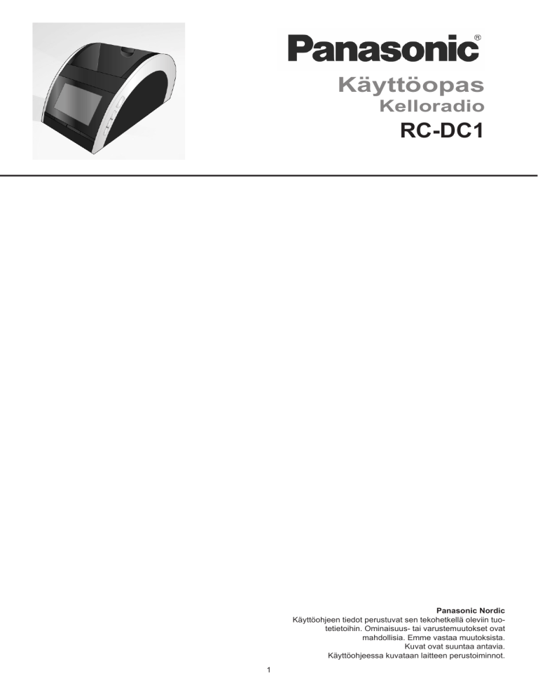 Panasonic RCDC1 Operating instructions Panasonic RCDC1 Operating instructions