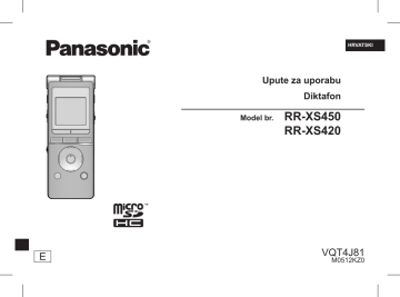 Panasonic RRXS420E, RRXS450E Operating instructions Panasonic RRXS420E, RRXS450E Operating instructions