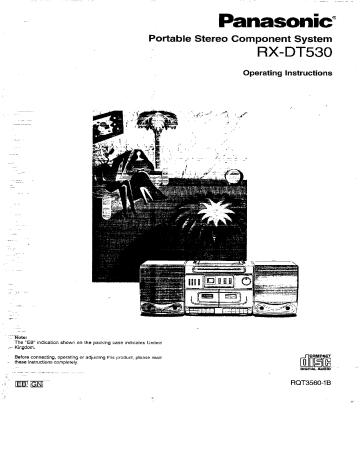 Panasonic RXDT530 Operating instructions Panasonic RXDT530 Operating instructions