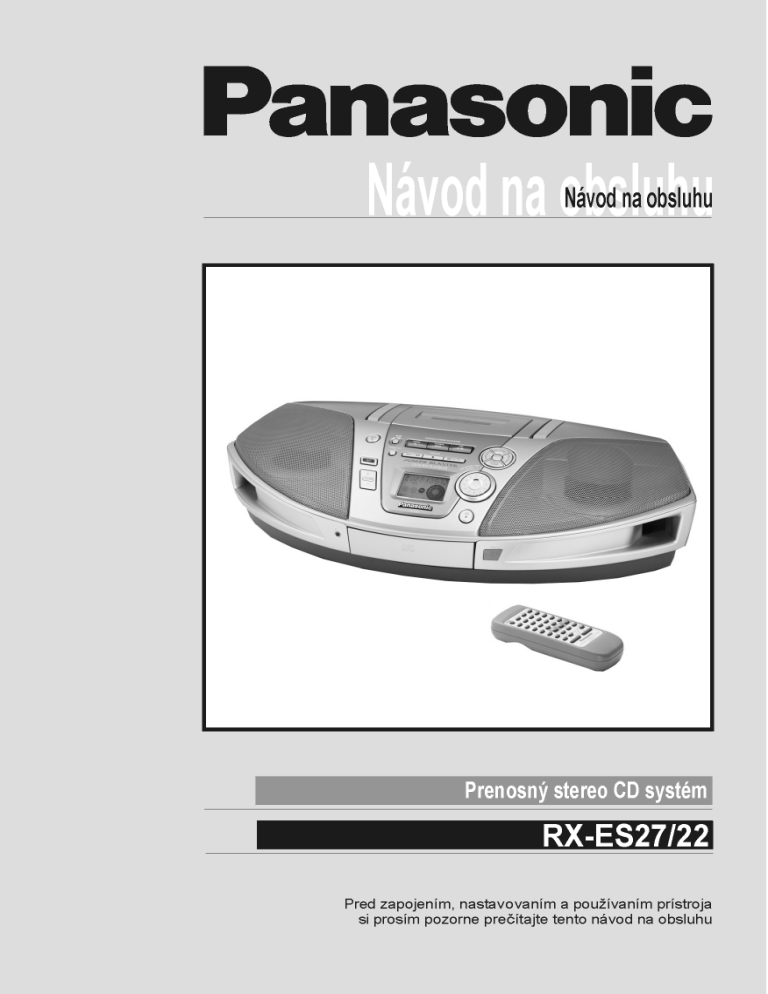 Panasonic RXES27 Operating instructions Panasonic RXES27 Operating instructions