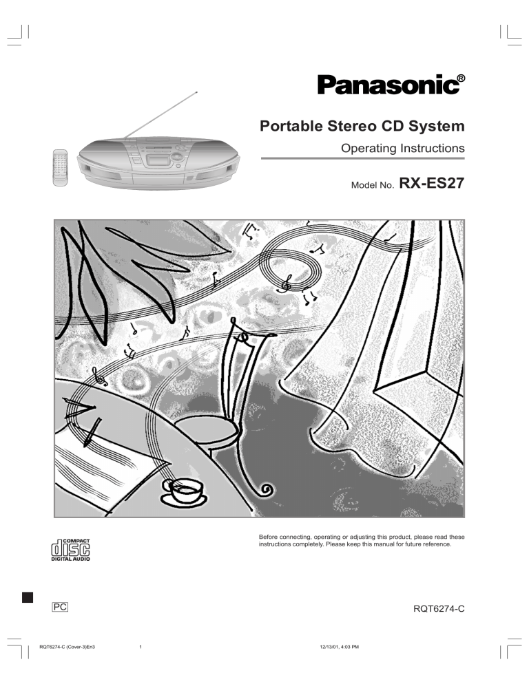 Panasonic RXES27P Operating instructions Panasonic RXES27P Operating instructions