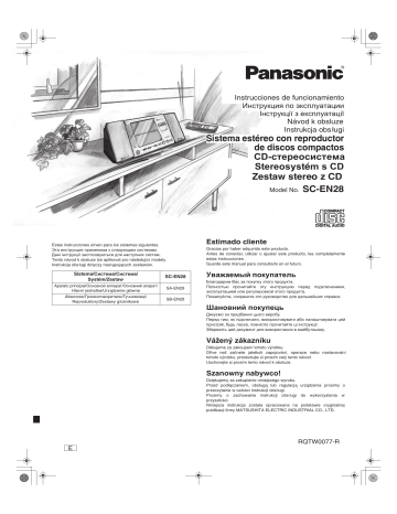 Panasonic SCEN28 Operating instructions Panasonic SCEN28 Operating instructions
