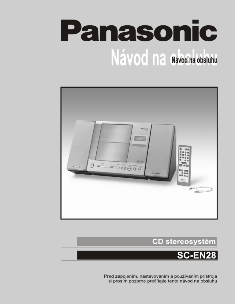 Panasonic SCEN28 Operating instructions Panasonic SCEN28 Operating instructions