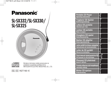 Panasonic SLSX330, SLSX325, SLSX332 Operating instructions Panasonic SLSX330, SLSX325, SLSX332 Operating instructions