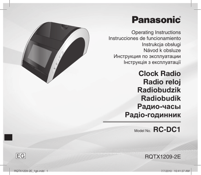 Panasonic RCDC1EG Operating instructions Panasonic RCDC1EG Operating instructions