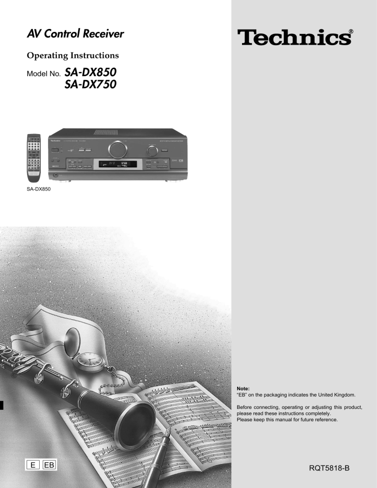 Panasonic SADX850 Operating instructions Panasonic SADX850 Operating instructions