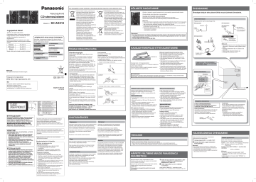 Panasonic SCAKX10 Operating instructions Panasonic SCAKX10 Operating instructions