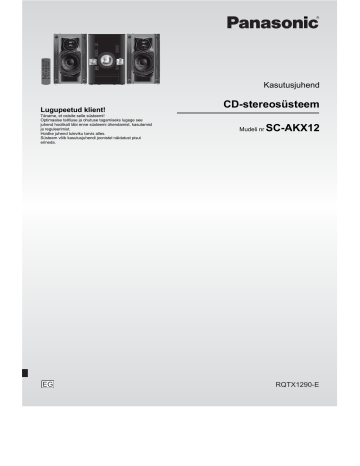 Panasonic SCAKX12 Operating instructions Panasonic SCAKX12 Operating instructions