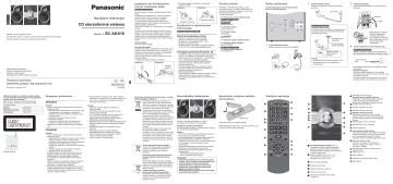 Panasonic SCAKX16 Operating instructions Panasonic SCAKX16 Operating instructions