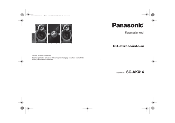 Panasonic SCAKX14 Operating instructions Panasonic SCAKX14 Operating instructions