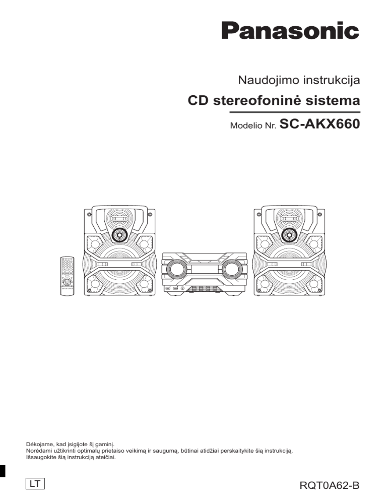 Panasonic SCAKX660 Operating instructions Panasonic SCAKX660 Operating instructions