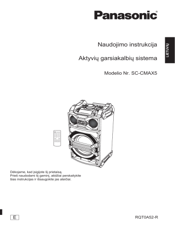 Panasonic SCCMAX5 Operating instructions Panasonic SCCMAX5 Operating instructions