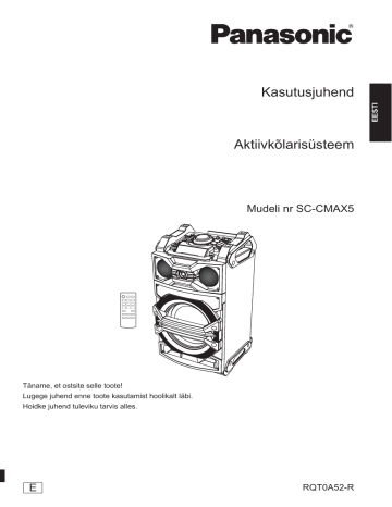 Panasonic SCCMAX5 Operating instructions Panasonic SCCMAX5 Operating instructions