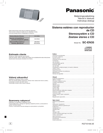 Panasonic SCEN35 Operating instructions Panasonic SCEN35 Operating instructions