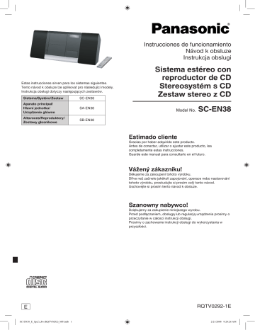 Panasonic SCEN38 Operating instructions Panasonic SCEN38 Operating instructions